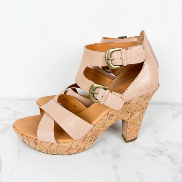 Kork-Ease Leather Strappy Heels Sz 9 - Picture 3 of 12